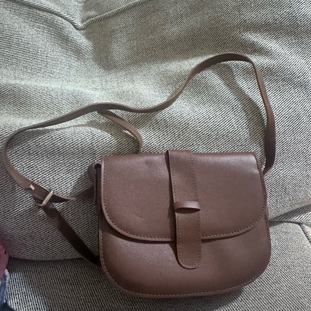 Brown Leather Crossbody Bag
